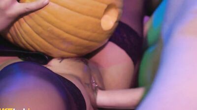 Naughty cat girl is riding dude's cock in this hardcore scene