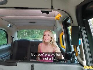 Fake Taxi Marvelous golden-haired chick enjoys riding on a large ramrod in a taxi