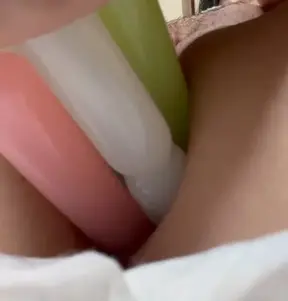 Pockkin ice insertion in anus diagonally