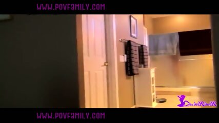 Step Mom Showers & Son Peeks in