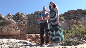 Sexy yoga instructor and young, not so shy girl - outdoor sex