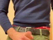 Masturbating in a public bathroom in an office building before a doctors appointment.