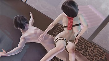 Shingeki no kyojin Hentai - Mikasa Ridding in cowgirl position - Asian Japanese Manga Anime Hentai 3D Porn