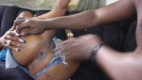 stepsister shared with 2 of my black friends. i love watching as my stepsister cream on homies dicks