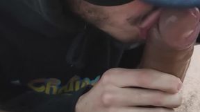 Anonymous Grindr Twink Sucking My Big Cock and Eating My Cum