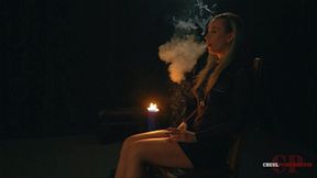 Smoking Anette's silhouette FHD MP4