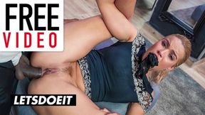 Sandy-haired whore Cherry Kiss gets her rear drilled by a BBC