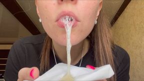 Mucus & Spit Overflow – Extreme Close-Up