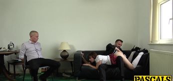 Submissive Slut Gags and Fucks for Cum