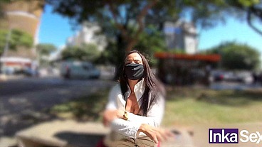Bianca Naldy hermosa brasileña engañada por desconocido en las calles de São Paulo