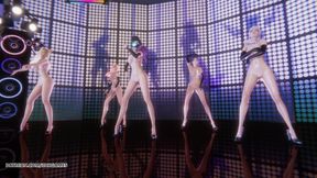 [mmd] Kara - Step (5p) Ahri Seraphine Akali Kaisa Evelynn Naked Dance League of Legends Hentai