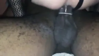 Amateur crossdresser gives blowjob to black construction worker