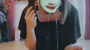 GlitterGiiiirl´s Pigtails & Deep Horse Gag: Wild Drooling in Nike Pro Shorts