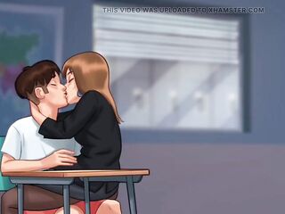 Miss bissette teaches Anon French kiss - summer time saga gameplay