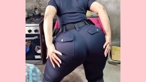 Big Ass in Pink Dress Moving It