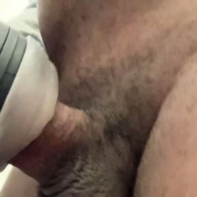 Thick Black Cock Stuffing Fleshlight at Friends House.