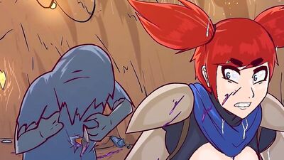 Watch this cartoon babe with massive tits beg for a hard dick