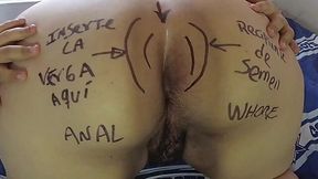 BBW aunty with painted ass wants to be my anal whore for today