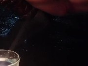 Peeing Outdoors by Candlelight