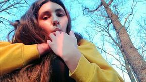 Outdoor Anal Fingering Solo