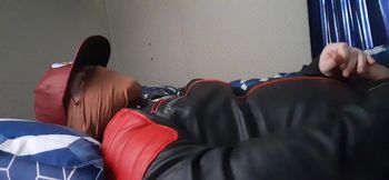 Leather Biker Locked in Chastity