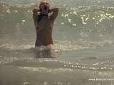 Yuliya Mayarchuk was naked on the beach and getting her insatiable pussy licked and fingered good