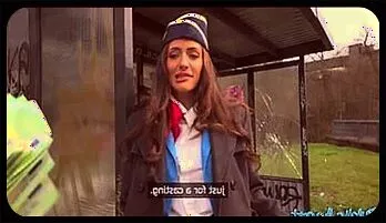 Canadian Flight Crew Babe Takes a Hard Ride on Thick Cock in Public