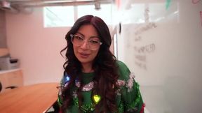 Festive Office Romance: Cami Strella's Alluring Christmas Party Encounter with Lev Lieben