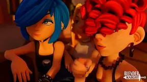 Goth Beauty Seduces Ed with Sultry Oral Hands Beneath the Full Moon