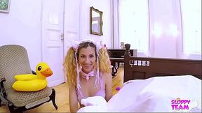 Cat Kitten Cosplay Role Play waking up owner