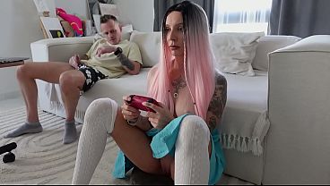 Step daughter protests before taking step dad's big cock in doggystyle