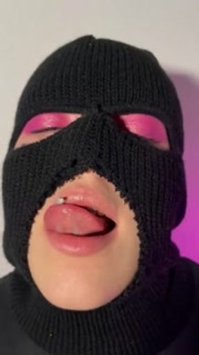 Giantess with braces playIng with her tiny boyfriend