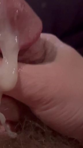 Key moment from "Amateur handjob to explosive orgasm"