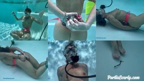 071-Portia's Water Play -Self Bondage: Cuffed and Cumming Underwater 1080p