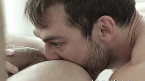 ”Sexy dudes Max Adonis & Papi Suaves hard morning sex on the couch”