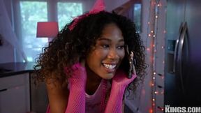 Filthy Taboo - Halloween Threesome With My Black GF And Her Stepmom