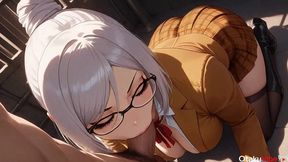 meiko lost her guard and was fucked by prisoners in all her holes![ai]