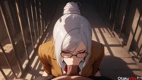 meiko lost her guard and was fucked by prisoners in all her holes![ai]