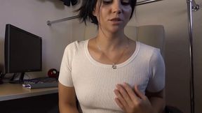 Casting director hires Kristina Slut for roleplay, masturbation and cumshots