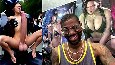 Extra Long Cock Transgender Girl Cums Hard While Getting Anal Fucked By A Clanker, AI Generated