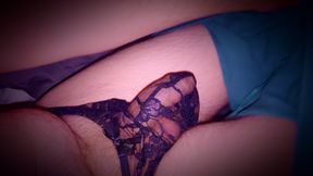 What you would see if you were sucking my cock - Your POV huge pulsating cumshot on your face - Panties under boxer shorts