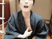 浴衣イケメン日本人が我慢できずに乳首オナニー！047