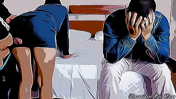 Young Wife is Fucked by her Husband's Boss in Front of Him and Netorare Enjoys It Part 1 - Cartoon