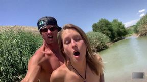 Blonde amatuer POV fuck in the mud