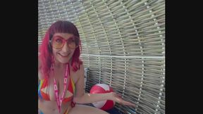 Find Melody by the pool and she drags me to her room to fuck