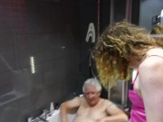 Post Op Tgirl Lisa Pissing on Johns Face in the Bath Tub