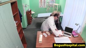 Skinny Patient Squirts While Doc Fingers Vag