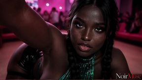 i pinned this wild dark-skinned vixen to the wall and drove my huge cock deep into her juicy ass, enjoying her moans [ai]