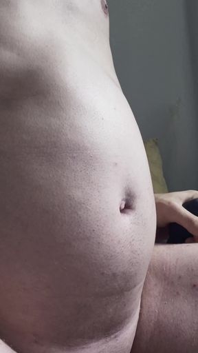 Spectacular moment from &quot;HUGE BELLY!!! Young Man Inflates His Belly With a Sandwich Already Inside!!!&quot;