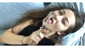 Glass Toy Stretches My Tight Ass